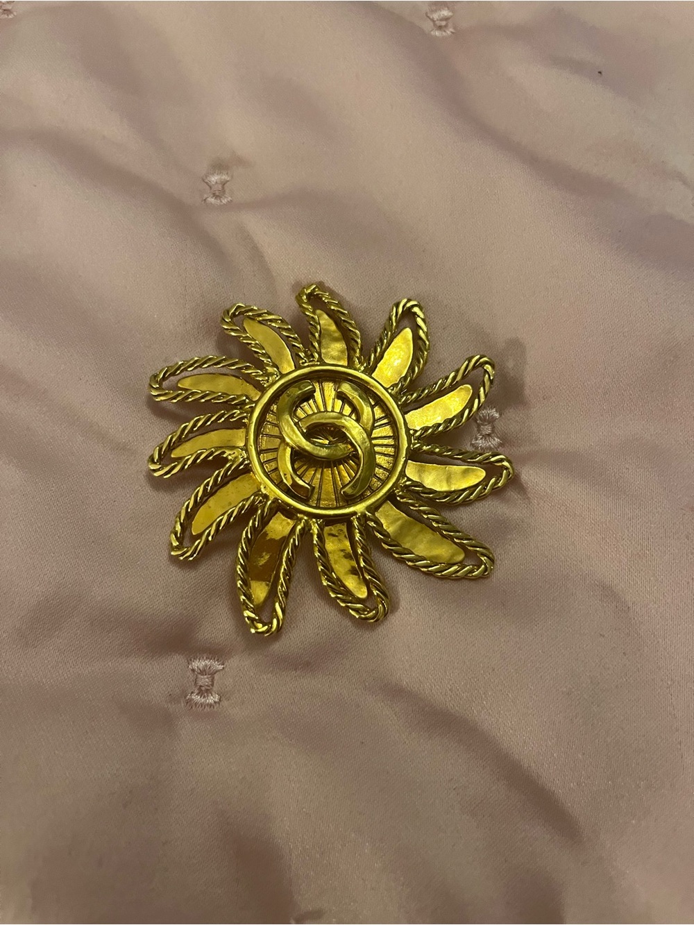 Chanel Vintage Sunburst Statement Brooch